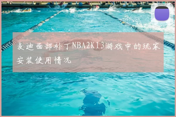 麦迪面部补丁NBA2K13游戏中的玩家安装使用情况