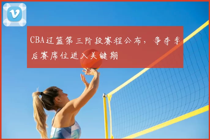 CBA辽篮第三阶段赛程公布,争夺季后赛席位进入关键期