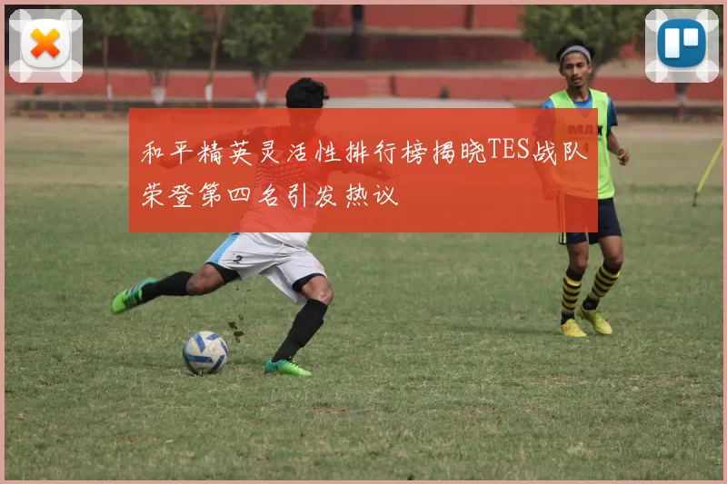和平精英灵活性排行榜揭晓TES战队荣登第四名引发热议